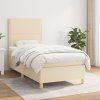 Box spring postel s matrací 90x200 cm textil [3142230] (Barva Krémová)