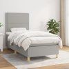 Box spring postel s matrací 90x200 cm textil [3142230] (Barva Krémová)