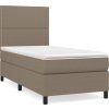 Box spring postel s matrací 90x200 cm textil [3141670] (Barva Krémová)