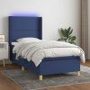 Box spring postel s matrací a LED 80 x 200 cm textil [3138751] (Barva Černá)