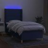 Box spring postel s matrací a LED 80 x 200 cm textil [3138751] (Barva Černá)