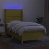 Box spring postel s matrací a LED 80 x 200 cm textil [3138751] (Barva Černá)