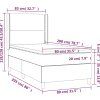 Box spring postel s matrací a LED 80 x 200 cm textil [3138751] (Barva Černá)