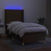 Box spring postel s matrací a LED 80 x 200 cm textil [3138751] (Barva Černá)