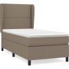 Box spring postel s matrací 90x190 cm textil [3127847] (Barva Černá)