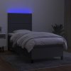 Box spring postel s matrací a LED 90x190 cm textil [3134763] (Barva Modrá)