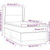 Box spring postel s matrací 80 x 200 cm samet [3129119] (Barva Černá)