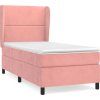 Box spring postel s matrací 80 x 200 cm samet [3129119] (Barva Černá)