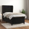Box spring postel s matrací 80 x 200 cm samet [3129119] (Barva Černá)