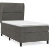 Box spring postel s matrací 80 x 200 cm samet [3129119] (Barva Černá)