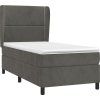 Box spring postel s matrací 80 x 200 cm samet [3129119] (Barva Černá)