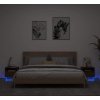 Noční stolky s LED osvětlením 2 ks 40 x 39 x 37 cm [836811] (Barva Hnědý dub)