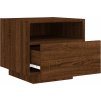 Noční stolky s LED osvětlením 2 ks 40 x 39 x 37 cm [836811] (Barva Hnědý dub)
