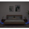 Noční stolky s LED osvětlením 2 ks 40 x 39 x 37 cm [836811] (Barva Hnědý dub)