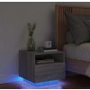Noční stolek s LED osvětlením 40 x 39 x 37 cm [836802] (Barva dub sonoma)