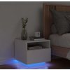 Noční stolek s LED osvětlením 40 x 39 x 37 cm [836802] (Barva dub sonoma)