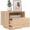 Noční stolek s LED osvětlením 40 x 39 x 37 cm [836802] (Barva dub sonoma)