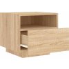 Noční stolek s LED osvětlením 40 x 39 x 37 cm [836802] (Barva dub sonoma)