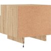 Noční stolek s LED osvětlením 40 x 39 x 37 cm [836802] (Barva dub sonoma)