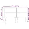 Čelo postele s LED 160x5x118/128 cm samet [3122340] (Barva Černá)