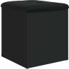 Úložná lavice 42 x 42 x 45 cm kompozitní dřevo [835034] (Barva Černá)