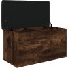 Úložná lavice 82 x 42 x 45 cm kompozitní dřevo [835048] (Barva Černá)