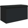 Úložná lavice 82 x 42 x 45 cm kompozitní dřevo [835048] (Barva Černá)
