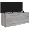Úložná lavice 102 x 42 x 45 cm kompozitní dřevo [835055] (Barva Černá)