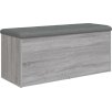 Úložná lavice 102 x 42 x 45 cm kompozitní dřevo [835055] (Barva Černá)