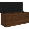 Úložná lavice 102 x 42 x 45 cm kompozitní dřevo [835055] (Barva Černá)