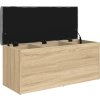 Úložná lavice 102 x 42 x 45 cm kompozitní dřevo [835055] (Barva Černá)