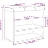 Lavice s botníkem 62x32x50 cm Engineered Wood [835097] (Barva Černá)