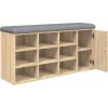 Lavice s botníkem 102x32x50 cm Engineered Wood [835091] (Barva dub sonoma)