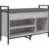 Lavice s botníkem 85,5x32x57,5 cm kompozitní dřevo [835210] (Barva Šedá sonoma)