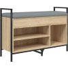 Lavice s botníkem 85,5x32x57,5 cm kompozitní dřevo [835210] (Barva Šedá sonoma)