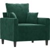 Křeslo 60 cm samet [359285] (Barva Tmavě zelená)