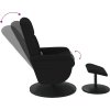 Masážní polohovací křeslo s podnožkou samet [356701] (Barva Tmavě šedá)