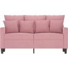 2místná pohovka 120 cm samet [359296] (Barva Růžová)