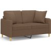 2místná pohovka s polštáři 120 cm textil [3200908] (Barva Taupe)