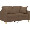 2místná pohovka s polštáři 120 cm textil [3200908] (Barva Taupe)