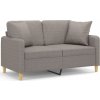 2místná pohovka s polštáři 120 cm textil [3200908] (Barva Taupe)