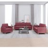 3dílná sedací souprava s poduškami textil [3202060] (Barva vínová červená)