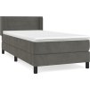 Box spring postel s matrací 80 x 200 cm samet [3130986] (Barva Tmavě šedá)