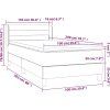 Box spring postel s matrací 100x200 cm samet [3131005] (Barva Černá)