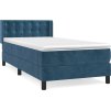 Box spring postel s matrací 100x200 cm samet [3131187] (Barva Tmavě moddrá)