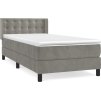 Box spring postel s matrací 90x200 cm samet [3131177] (Barva Světle šedá)