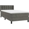 Box spring postel s matrací 90x200 cm samet [3131177] (Barva Světle šedá)