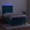 Box spring postel s matrací a LED 90x200 cm samet [3136282] (Barva Tmavě šedá)