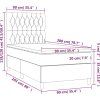 Box spring postel s matrací a LED 90x200 cm samet [3136282] (Barva Tmavě šedá)