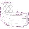 Box spring postel s matrací a LED 90x200 cm samet [3136282] (Barva Tmavě šedá)